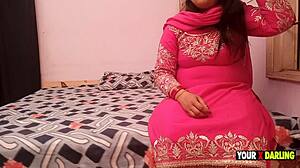 Punjabi bhabhi gets ass massaged then fucked hard by bihaari