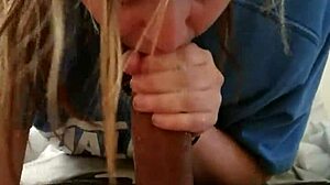 Blonde Gags on Massive BBC Till Hung Stud Bursts Cum Everywhere