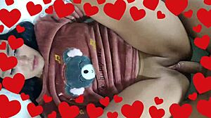 fucking my stepdaughter missionary till i cum on her shaved pussy for valentines