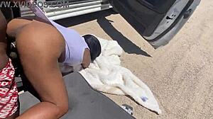 Petite Ebony Cheats With Bbc Bends For Doggystyle Outdoor