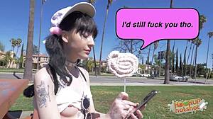 hot inked charlotte sartre hooks up for rough anal riding and cowgirl on monster cock