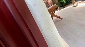 i spied two girls bathing they caught me stroking and invited me to join