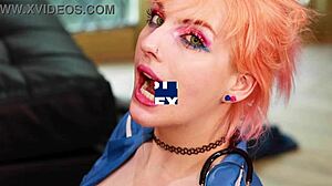 Real British 18+ chubby teen girl next door first time buttplug insertion panties jerk off instructions masturbates anal toys fetish