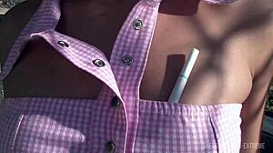 Eve Nicholson Strips Smoking Heels for Fans