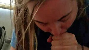 Blonde Gags on Massive BBC Till Hung Stud Bursts Cum Everywhere