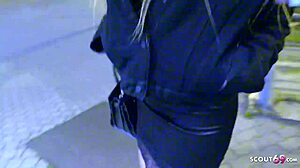 german teen marilyn's first anal after party on street cash pickup