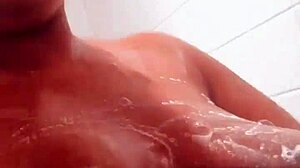 my soapy ebony natural tits feel amazing all slick