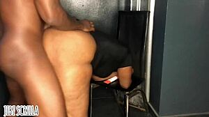 chubby juicy ass lady begs for doggystyle from big black cock