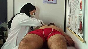 Nurse and Esthetician Watch Patient's Monster Cock Erection