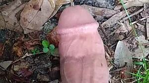 Morning Outdoor Piss With My Long Thick Penis