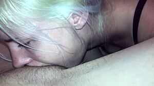 Deepthroating monster cock for huge cum mouthful