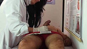 Nurse and Esthetician Watch Patient's Monster Cock Erection