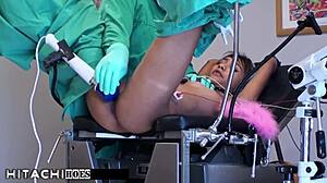 Eliza Shields Endures Doctor's Mandatory Hitachi Orgasms Tampa Clinic