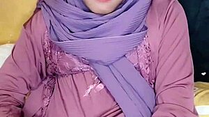 indonesian hijab crossdresser masturbates solo in sexy arab style