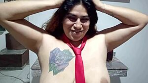 chica chats projects then slurps cock wildly!