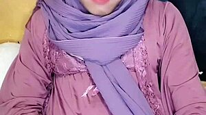 indonesian hijab crossdresser masturbates solo in sexy arab style