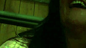 BDSM Punished Blonde Milf Deepthroats in SM Club Garage