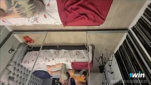 Horny Brazilian exhibitionist flashes pussy then blows