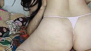 hot latina roommate gets creamy facial in dorm