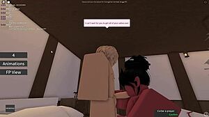 ROBLOX DEVIL BITCH GAGS ON MASSIVE COCK!