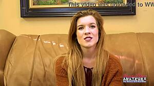 Charming ginger keaton masturbates pov blowjob cumshot