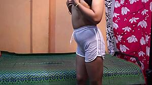 desi indian college girl strips dances and fucks boyfriend hard at birthday dorm party