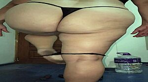 Chubby MILF Works Out in See-Through Leggings Teasing Curves