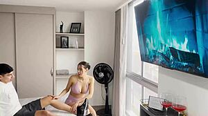 busty latina alicia trece facefucked hard gaping tight pussy