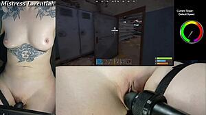 Twitch goth streamer rust naked vibrator pussy tease part 2