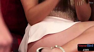 lingerie babes tease voyeurs jerking with asses tits panties