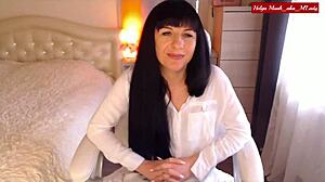 Helga Muah's White Shirt Black Lingerie Strip to Pussy Play!