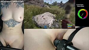 Twitch goth streamer rust naked vibrator pussy tease part 2