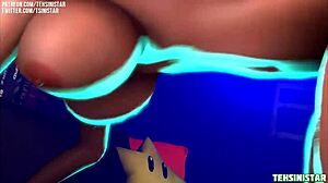 Peach's Big Ass Tits Bounce During Intense Hard Fucking