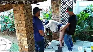 Spycam Catches Wife's MMF Creampie with Best Friends at Work