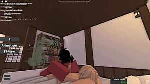 ROBLOX DEVIL BITCH GAGS ON MASSIVE COCK!