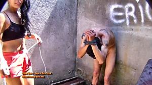 Mlada And Wendy Deliver Brutal Ball Kicking Femdom Torture Session