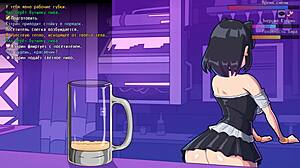 Waitress panties make big men throb!