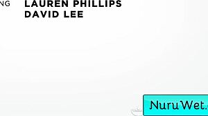 busty blonde lauren phillips begs david lee's cock during nuru massage