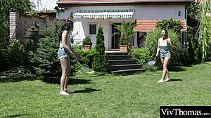 sexy girlfriends kiss passionately then lick each other's wet pussies to orgasm