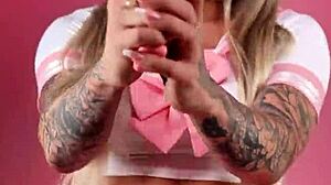 crossdressing shemale teases new job cock