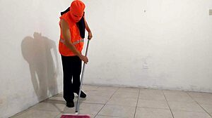 dirty latina nurse sucks hospital janitor's cock with tons of saliva