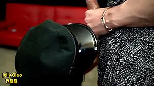 Asian Shemale Jelly Pounds TS Celine in Hard Interracial Anal Stockings Fuck