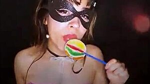 Bonneyuwu sucks lollipop cute like a young teen beauty