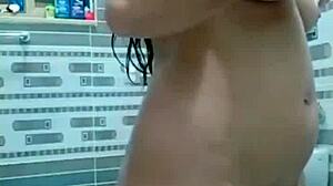 PAKISTANI STEPMOM fucks her ASS with DILDO in bathroom