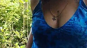 petite latina sneaks titty suck in the wild mountains