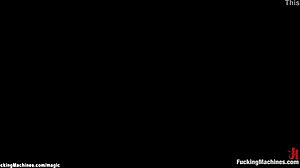 Busty squirter gets machine fucked to squirting orgasms