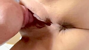 amateur milf's shaved pussy up close 279 days after popping her cherry