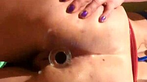 My asshole gapes wide open like a tunnel after rough outdoor assfucking creampie