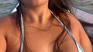 Bikini Brazilian Wife Rides POV Boat Ass