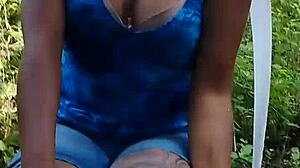 petite latina sneaks titty suck in the wild mountains